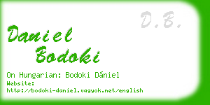 daniel bodoki business card